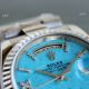 New Rolex Day Date Turquoise Roman Dial M128238 Stainless Steel Copy Watch 36mm (3)_th.jpg